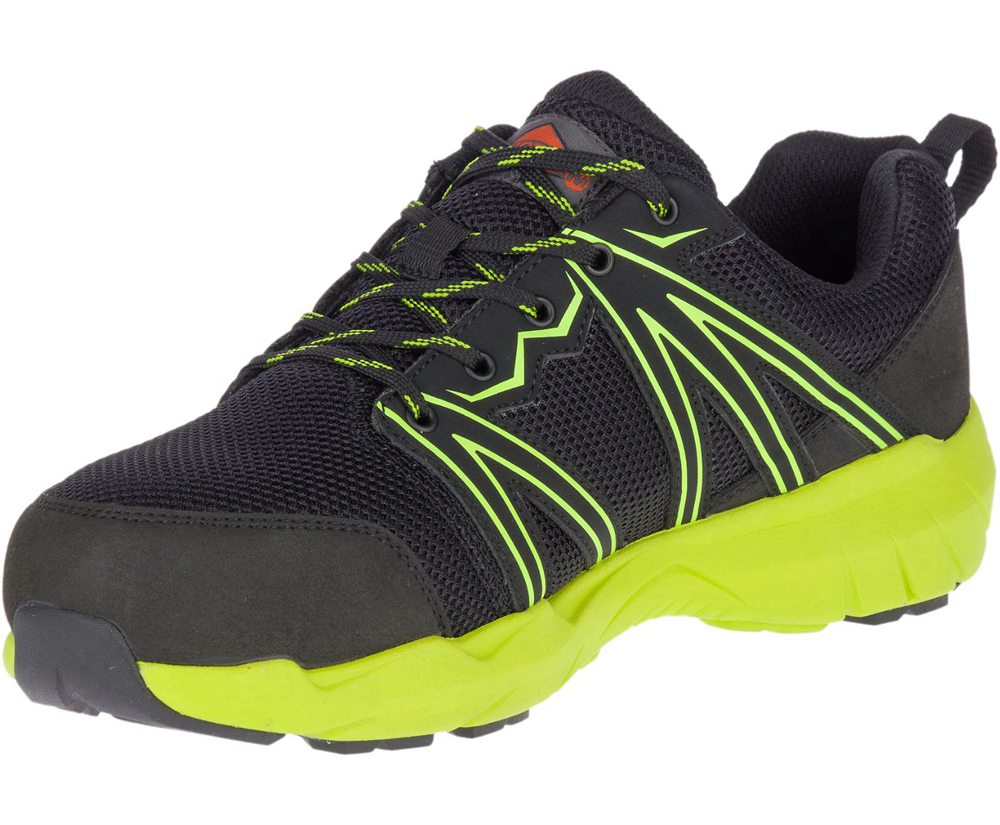 Merrell Sneakers Black/Green - Fullbench Superlite Alloy Toe - Mens 01LAOQKZG